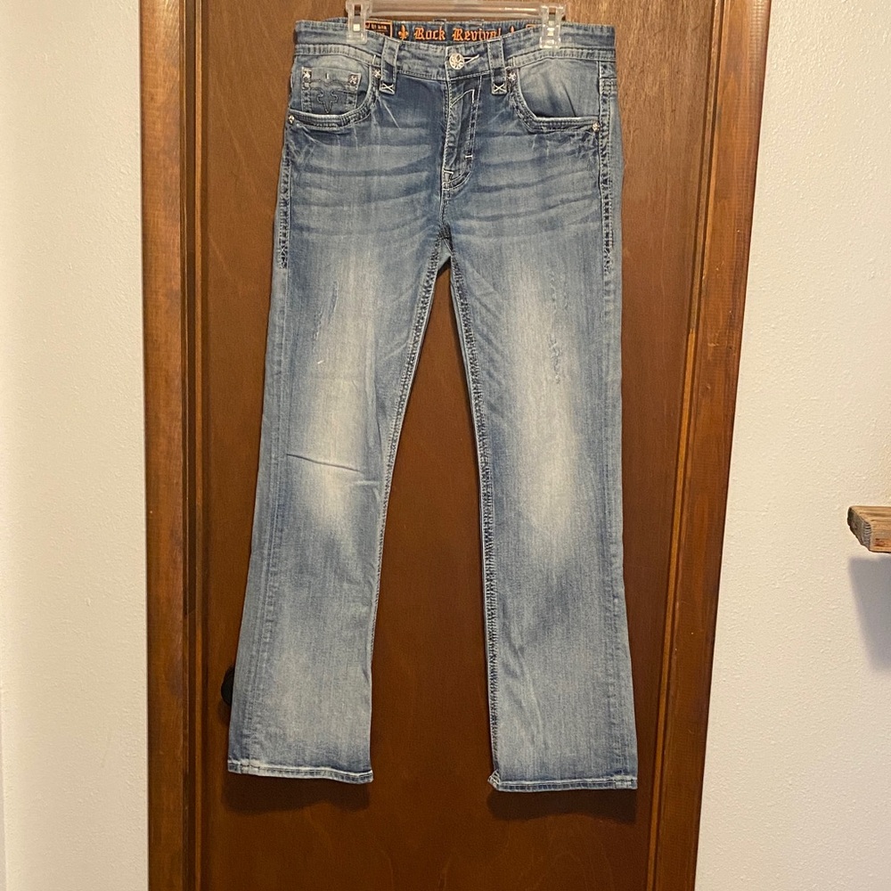 Rock Revival Light Blue Bootcut Jeans
